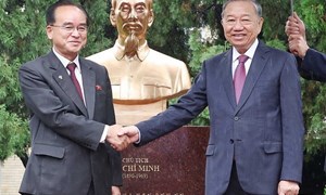 Tổng Bí thư Tô Lâm dự Lễ khánh thành tượng Chủ tịch Hồ Chí Minh tại Triều Tiên 